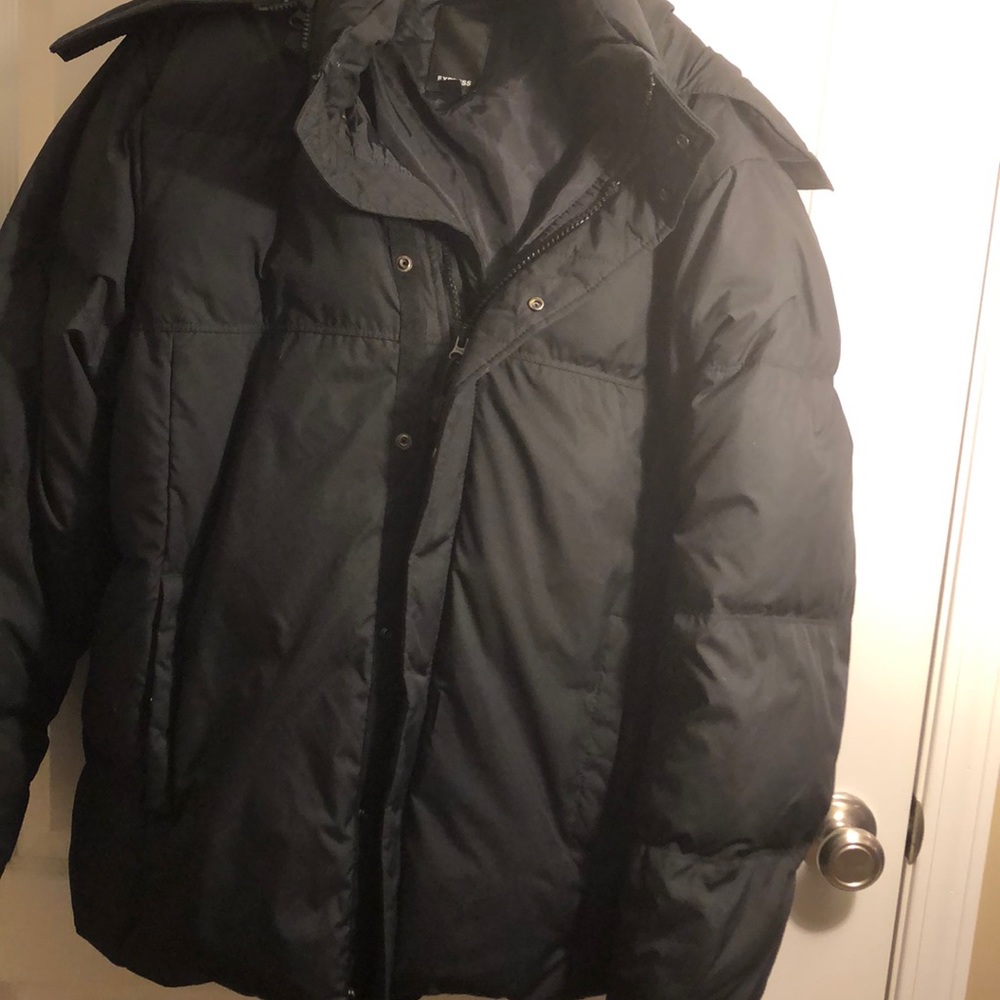 Men’s black Express jacket.